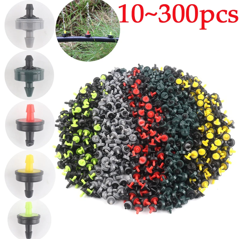 Garden Irrigation Sprinkler 10~300PCS 4L 8L 10L 20L 30L Flow Water Saving Dripper Plastic FruitTree Vegetable Watering Emitters