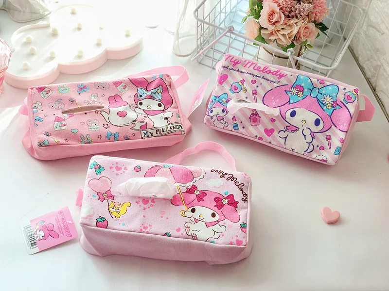 IVYYE Melody Stitch Kuromi Аниме Плюшевые коробки для салфеток домашний бумажный чехол украшение держатель для салфеток автомобильный карман коробка унисекс для девочек Новинка