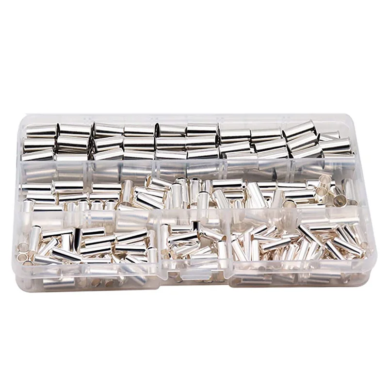 

Wire Copper Crimp Fitting Ferrules,AWG 4,6,8,10 Non Insulated Cable Housing Ferrule Pin Cord End Terminal Kit(240PCS)