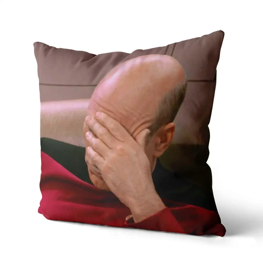 Picard meme Хлопок Холст пользовательские подушки чехлы на заказ подушка, подушка чехлы персонализированные подарки
