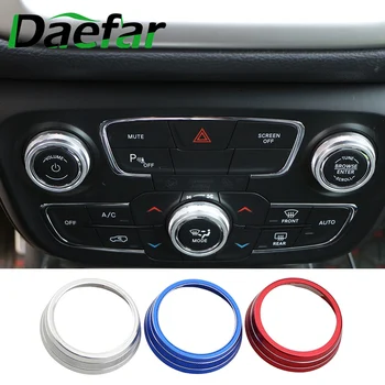 

3Pcs Car Air Conditioner Switch Knob Volume Mode Button Cover Ring Trim for Jeep Compass 2017 2018 2019 Automatic AC Accessories