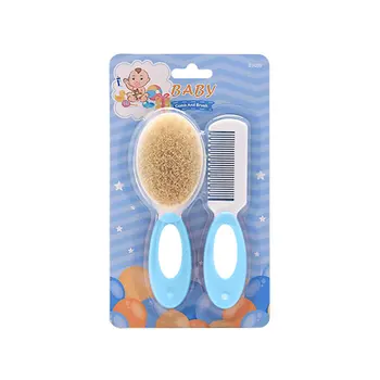 

2pcs Baby Hairbrush Comb Kit Head Massager Brush Baby Girls Boys Shower Present for Newborns Toddler