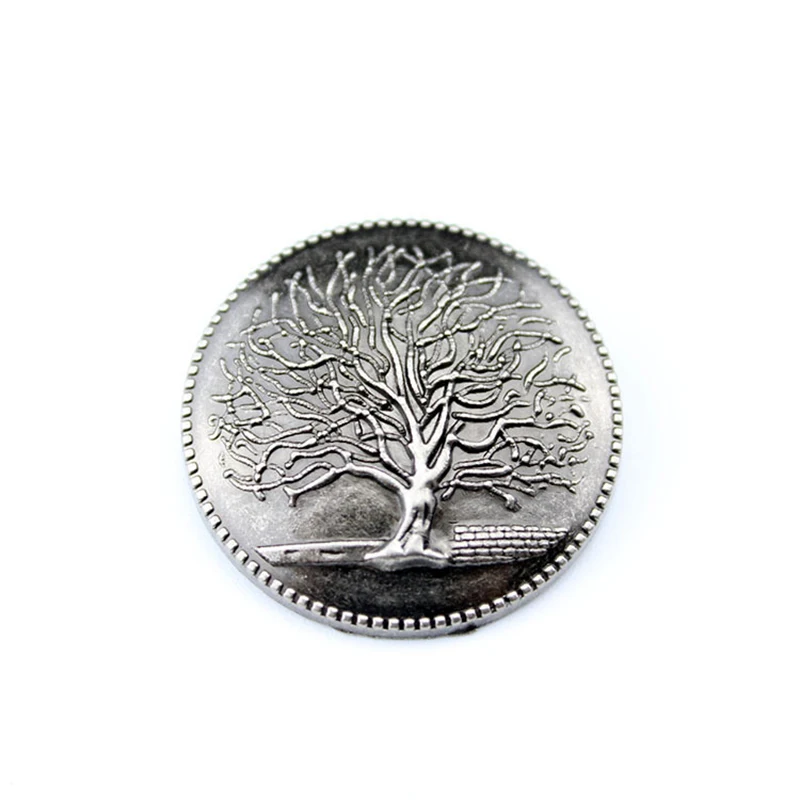 33mm tree Дерево покер тисненый значок кошелек винтовая задняя монета шпилька Пряжка для кошелька кожаный ремень сумка джинсы чехол для телефона собачий ошейник diy ремесло - Цвет: 33mm tree