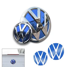 Phía Trước Xe Hơi Nướng + Phía Sau Nắp Cốp Xe Huy Hiệu Quốc Huy Logo Glisten Phản Quang Tạo Kiểu Dán Trang Trí Cho VW Volkswagen Golf MK7 7