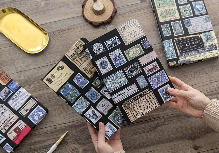 Ретро блокнот Ретро Bullet Journal иллюстрация крафт-бумаги штампы для скрапбукинга канцелярские товары винтажные школьные офисные принадлежности