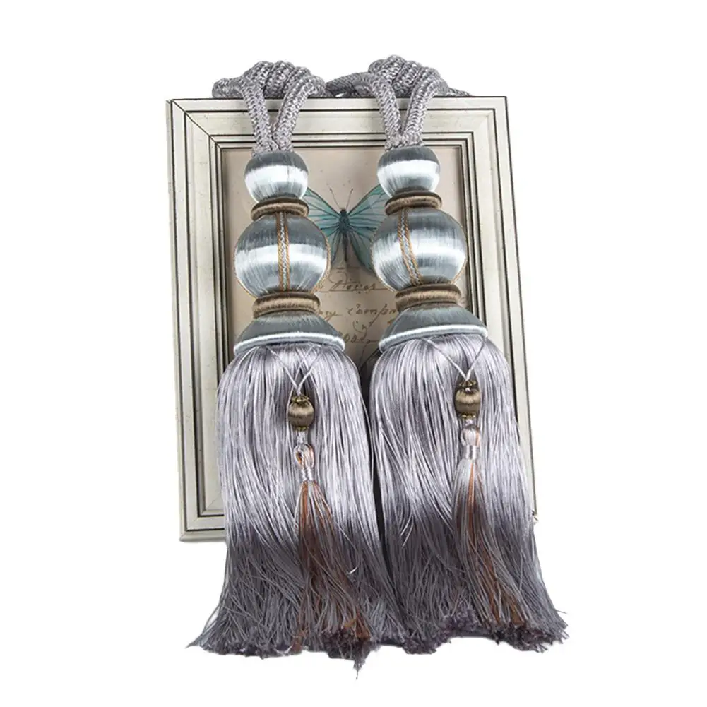 Silver Gray Парный фонарь, одиночный подвесной шар, модель, кисточка, подхват для штор, пряжка, слинг, привязка, веревка для украшения дома, аксессуары - Цвет: Silver Gray