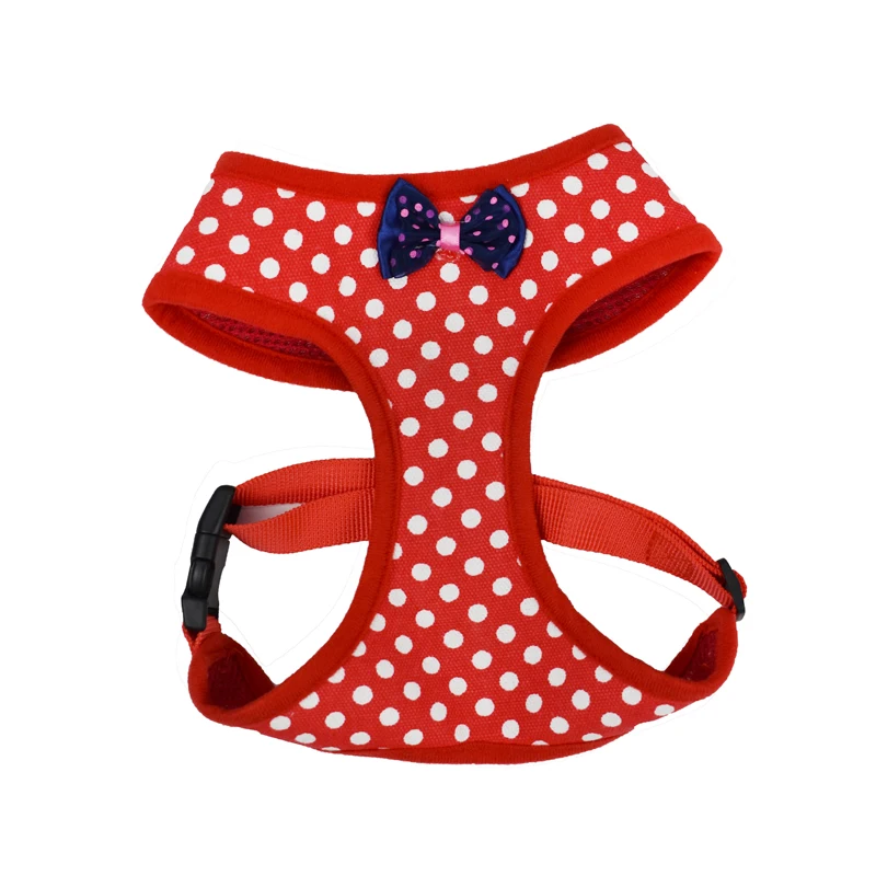 Adjustable Soft Breathable Dog Harness Nylon Mesh Wave Point Vest Harness For Dogs Puppy Collar Cat Pet Dog Chest Strap Leash