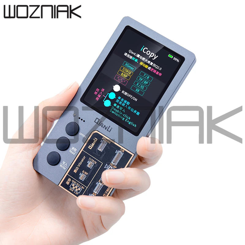Красный Qianli iCopy LCD Screen EEPROM Photosensitive Vibrator Read-Write Recover Programmer For iPhone 7/8G/8P/X/XS/MAX - Цвет: Красный