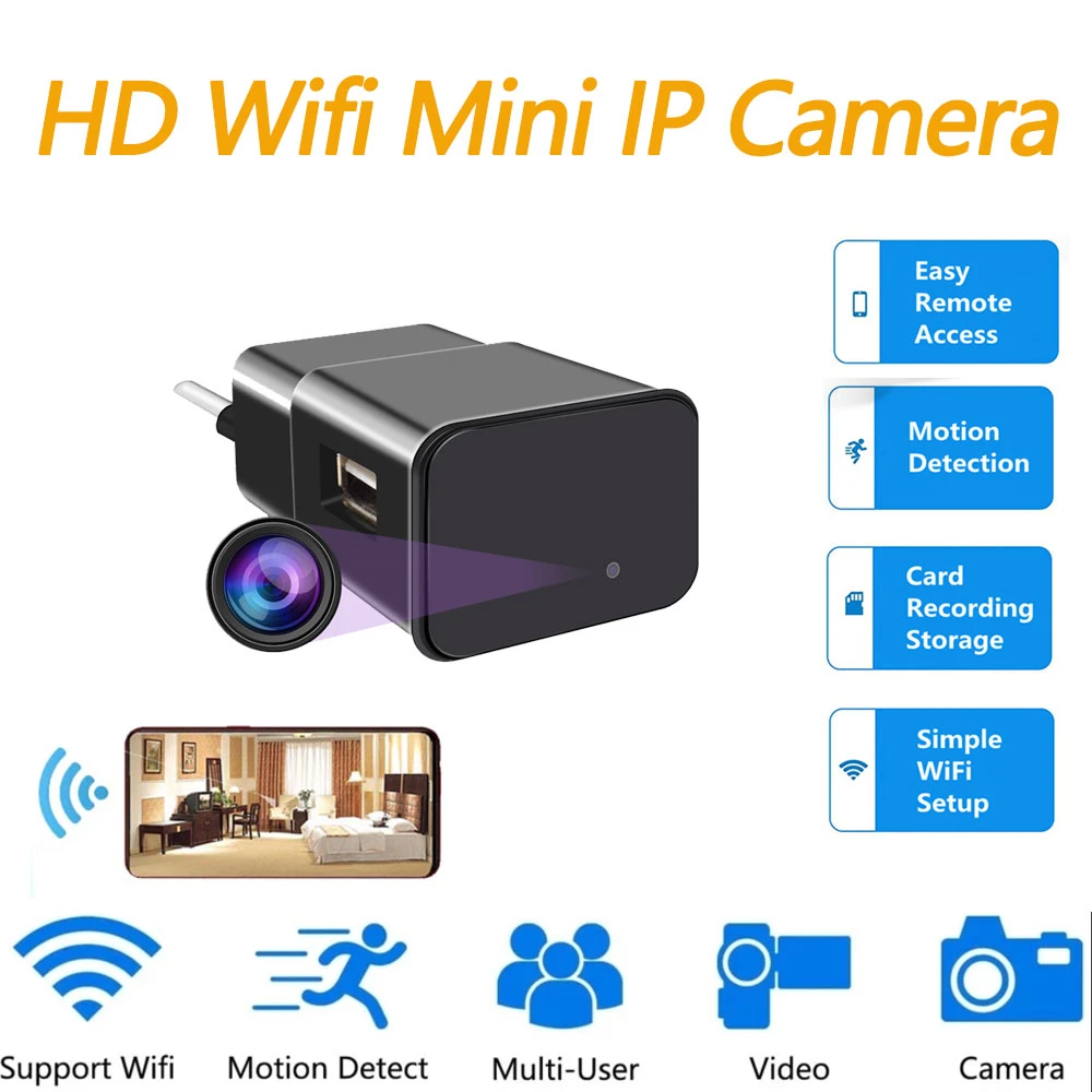 mini camcorder 1080P Surveillance Mini Camera with wifi USB Action Security Charger HD Video Recorder Protection Portable Videcam Hidden TF vintage camcorder