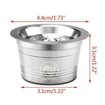

Refillable Reusable Coffee Capsule Filter For Cafissimo Machine ＋ Brush Spoon