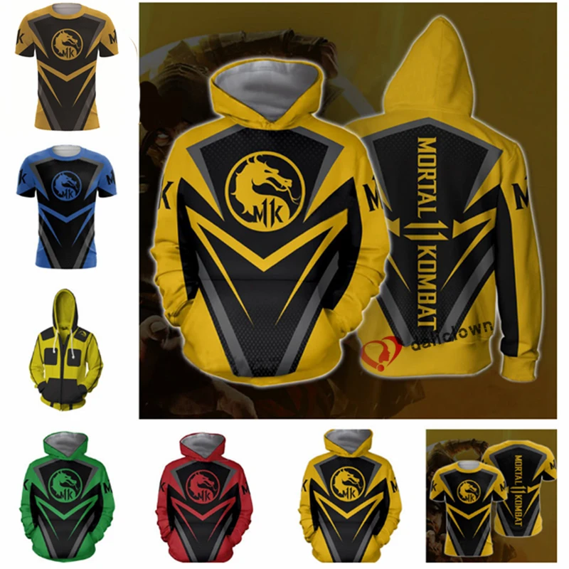 Косплей Костюм Mortal Kombat X Sub Zero Scorpion для PS4 игр футболка мужские и женские Толстовки