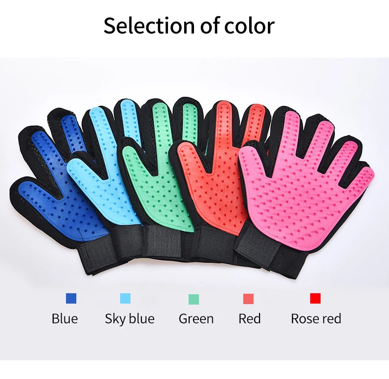 Gants de toilettage pour animaux de compagnie verts 28*16cm 1 pièce de