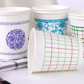 

Wholesale Can Be Customized Paper Cup Disposable Cup Office Household Tea Cup Wedding Festive Cup Thickened Natural Paper Cup