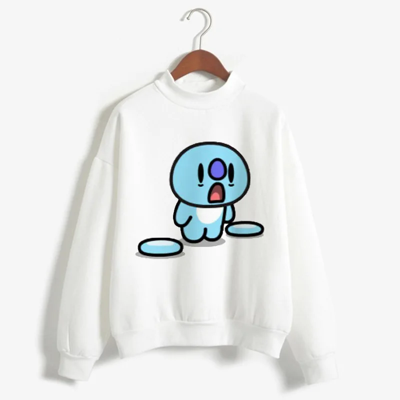 BTS пуленепробиваемые Мальчики BT21 сопутствующие товары женское платье Европа и Америка длинный рукав Высокий воротник толстовка с принтом горячая распродажа