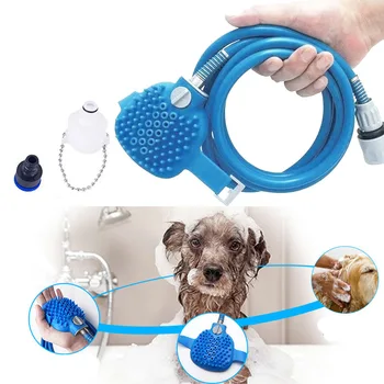 

Dog Bath Tool Pet Shower Sprayer & Cleaning Brush Comfortable Massager Shower Tube Gadget Cleaning Washing Bath Sprayer For Cat