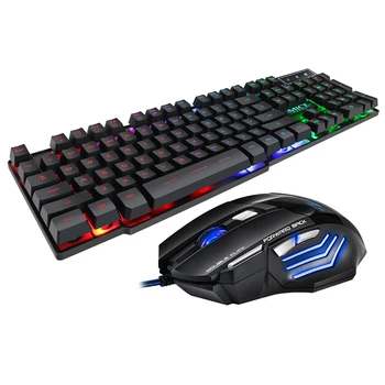 

USB Gaming Mouse Gaming Keyboard and Mouse Set, G7 Gaming Mouse and Keyboard 104 Key Computer PC Gaming Keyboard with Backlit