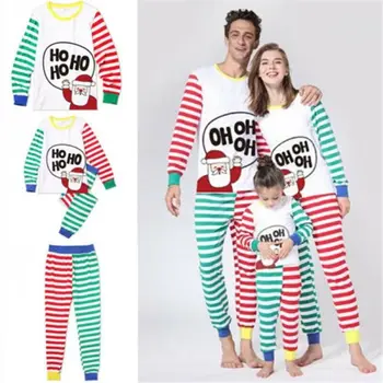 

Family Matching Christmas Pajamas Set Women Baby Kids SANTA Sleepwear Nightwear