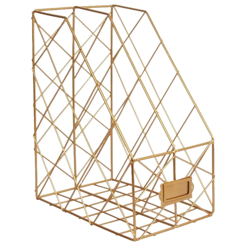 Magazine File Rack 2 Slots Office Storage Box Desktop Grid Sorting Letter |