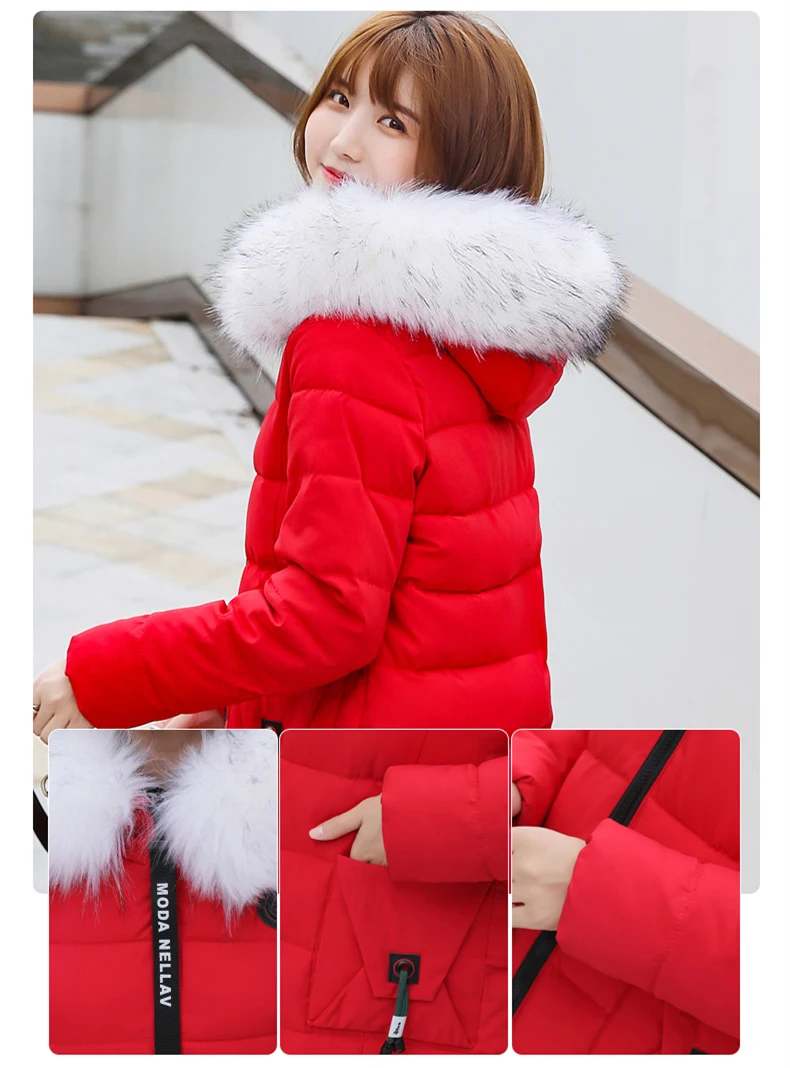 Plus Size 7XL 8XL Women Winter Jacket Fur Hooded Parkas Female Oversize Thick Warm Cotton Women Coat Winter Down Jackets