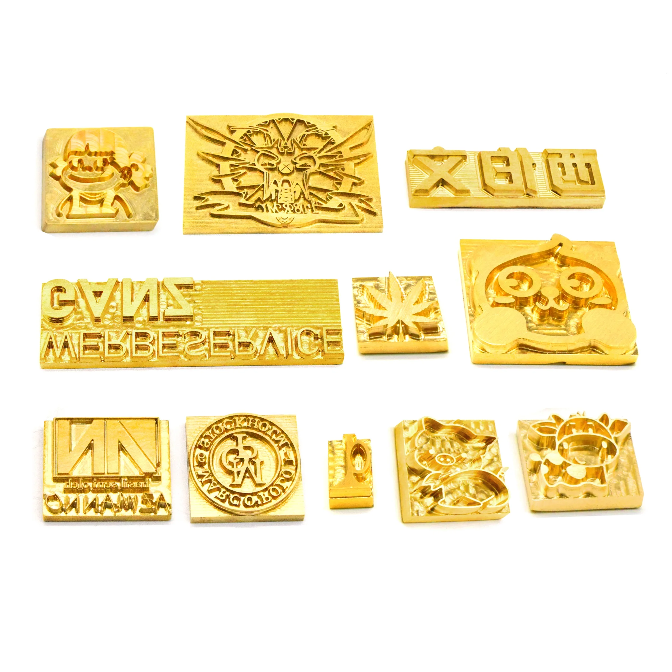 Customized Logo Leather Stamp Copper Brass Wood Paper Skin