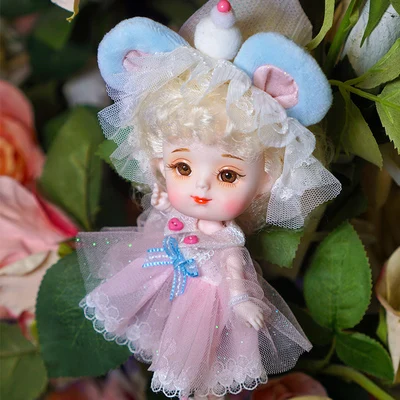 Dream Fairy 1/12 BJD кукла животные версия Додо кукла с волосами 14 см мини кукла 26 суставов тела милый детский подарок игрушка ob11 - Цвет: Rat Sister