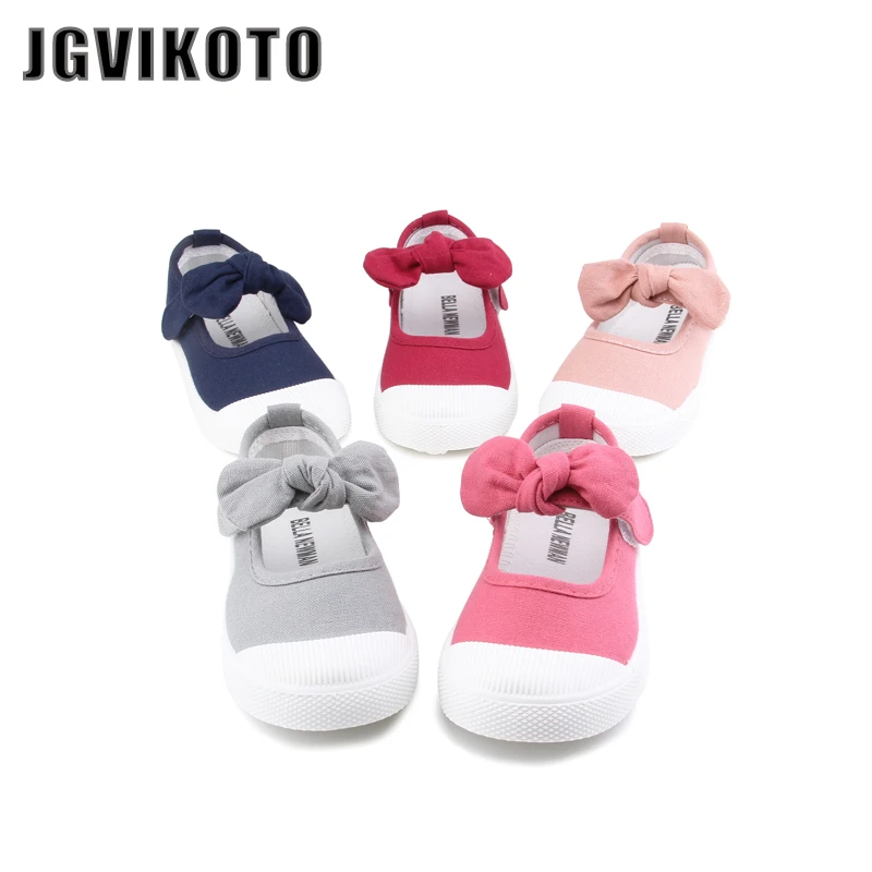 Jgvikoto Chaussures En Toile Pour Bebes Filles Baskets Pour Enfants 21 30 Couleur Bonbon Avec Nœud Papillon Decontracte Aliexpress