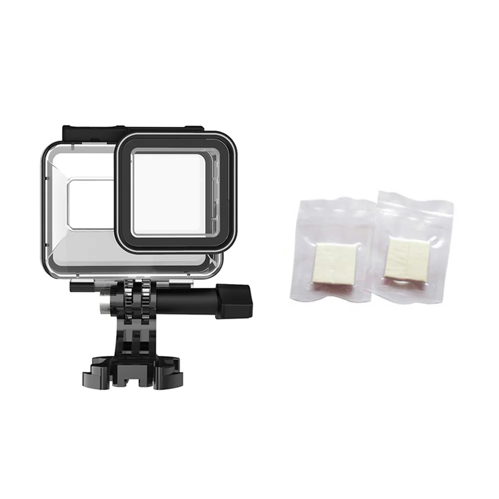 Case Телесин 40 м подводный Корпус чехол+ красный фиолетовый Фильтр Крышка для Gopro Hero 8 Закаленное Стекло Крышка объектива аксессуары для камеры - Цвет: Case