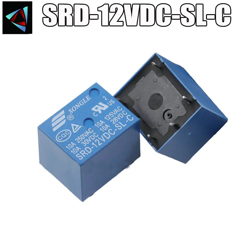 

Реле питания T73, 50 шт./лот, SRD-12VDC-SL-C, 12 В, 24 В, 10 А, В переменного тока, 5 контактов