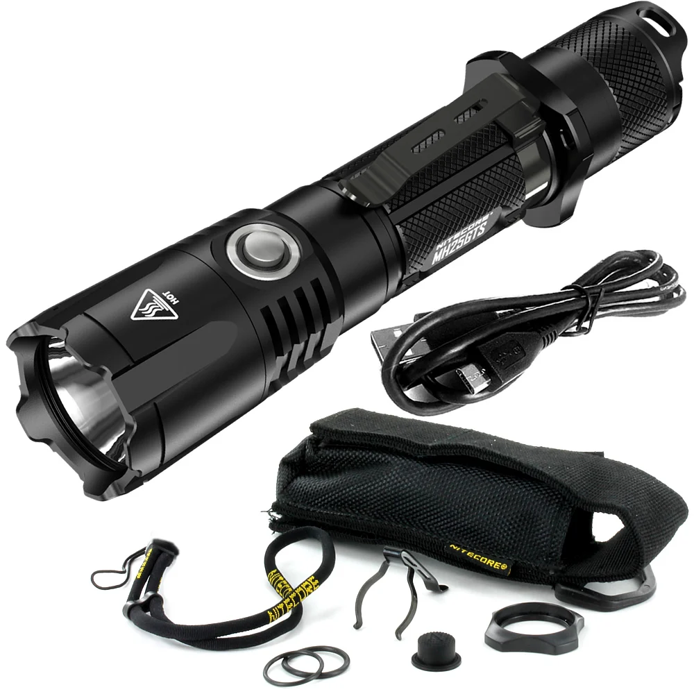 without Battery NITECORE 1800 LMs MH25GTS с NL1829LTHP низкая температура 18650 CREE XHP35HD светодиодный водонепроницаемый высокоэффективный тактический фонарь - Испускаемый цвет: without Battery