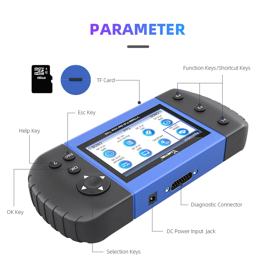 Автомобильный диагностический сканер VDIAGTOOL VT600 OBD2 инструмент для сканирования