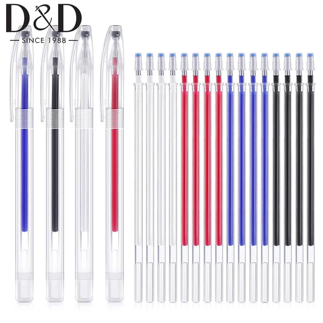 12Pcs ink Disappearing Heat Erase Pen Refills Fabric Marking Pen