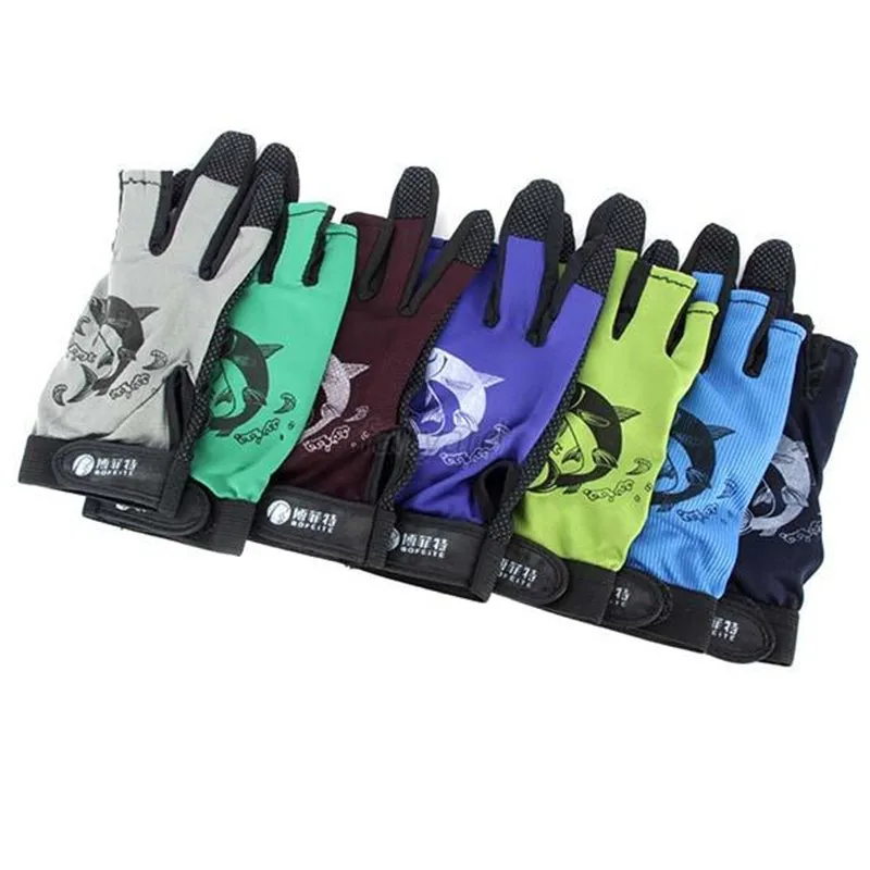 Профессиональный Skidproof Устойчив Половина Finger чемоданчик Удочка с антискользящим покрытием перчатки мужские GMT601