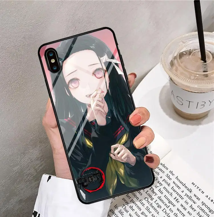 Демон убийца: Kimetsu без Yaiba лезвие призрак уничтожения для iphone 6 7 8 11 xsmax чехол - Цвет: Розовый