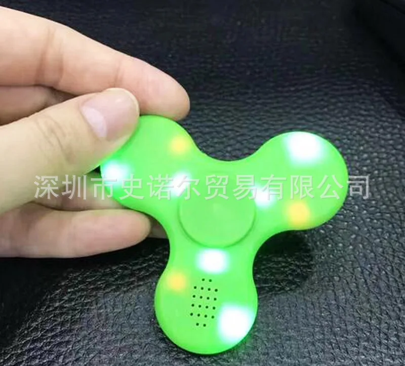 Bluetooth счетчик звука красочный светодиодный светящийся кончик пальца спиннинг Топ снижение давления игрушка заряжаемый Игровой музыкальный Спиннер