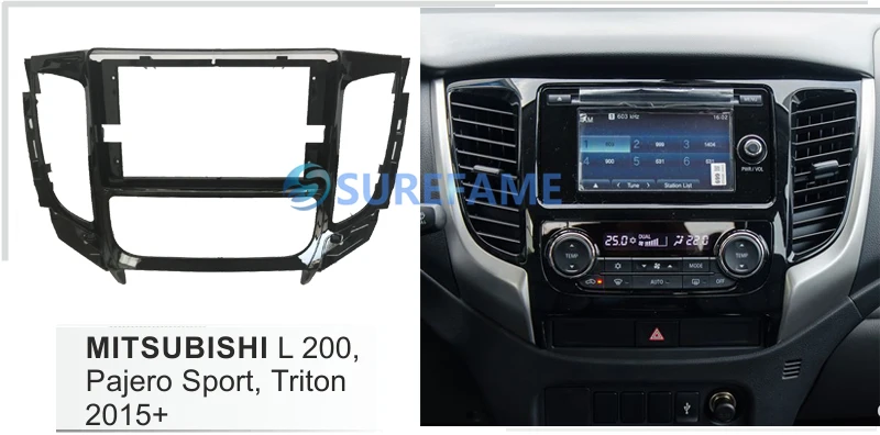 9-дюймовый автомобильный радиоприемник Fascia Для MITSUBISHI L200 Pajero Sport Triton 2015 +
