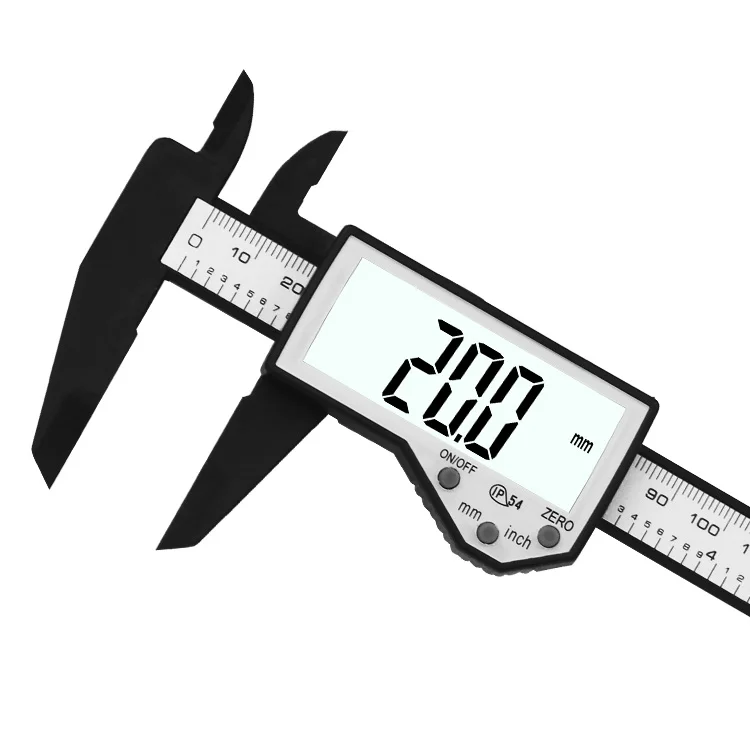OLOEY Электронный пластиковый штангенциркуль Водонепроницаемый IP54 0-150mm 6 дюймов ЖК-дисплей Цифровой штангенциркуль датчик DT205
