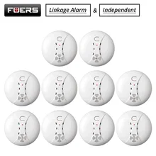 Fuers 10 шт./лот Беспроводной датчик дыма 85дб пожарный детектор дымовая сигнализация для WG11 DP500 G90B 10A WiFi GSM домашняя система охранной сигнализации