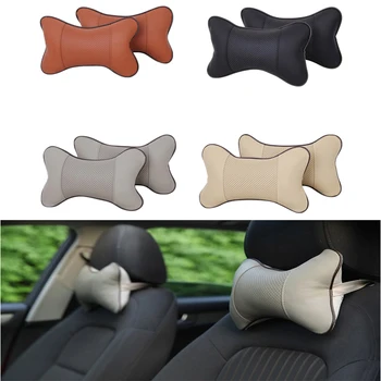 

2PC Car Neck Headrest Auto Color Seat Head Neck Rest Cushion Headrest Pillow Pad Headrest Neck Seat Cover Car Accessories