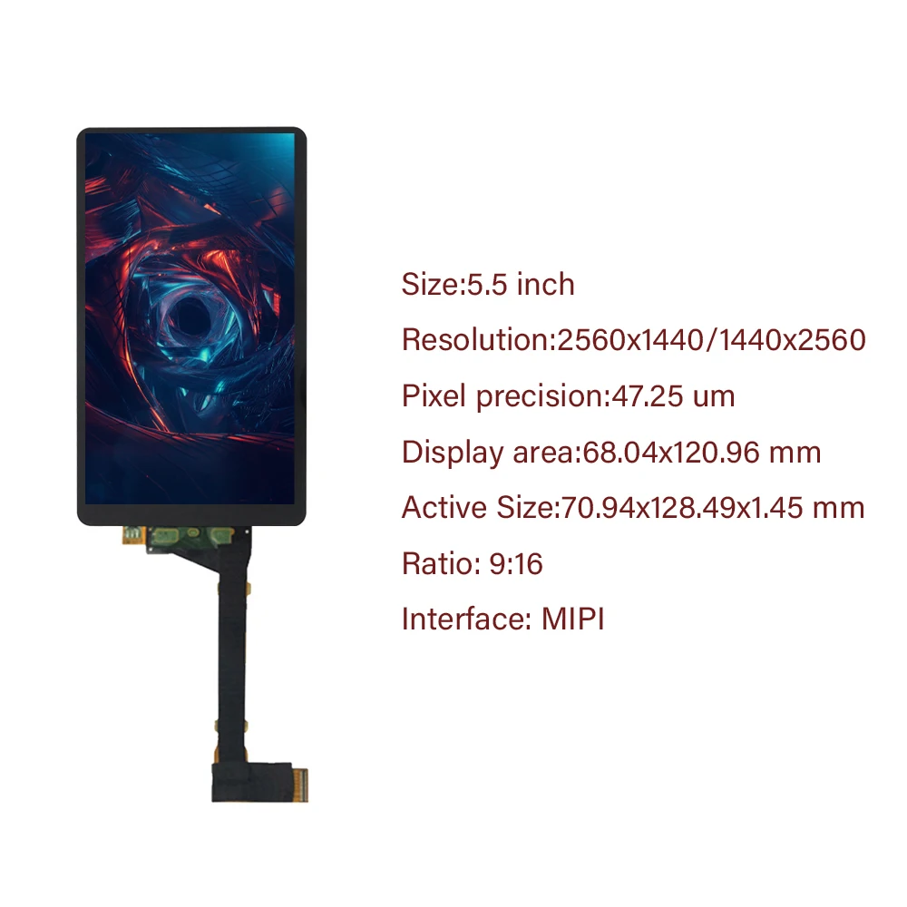 LCD Screen Replacement Appty To ANYCUBIC Photon S 3D Printer 2K LCD Screen With Glass 5.5 inch LS055R1SX03 2K Light Curing Display Screen No Backlight