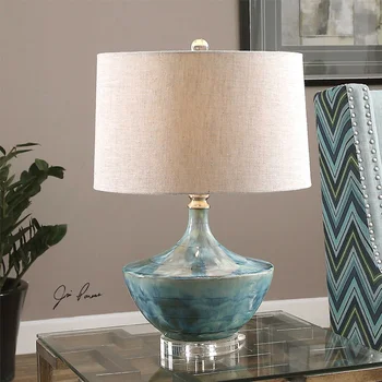 

American ceramic table lamp living room bedroom bedside table lamp soft designer hotel light LW521211PY