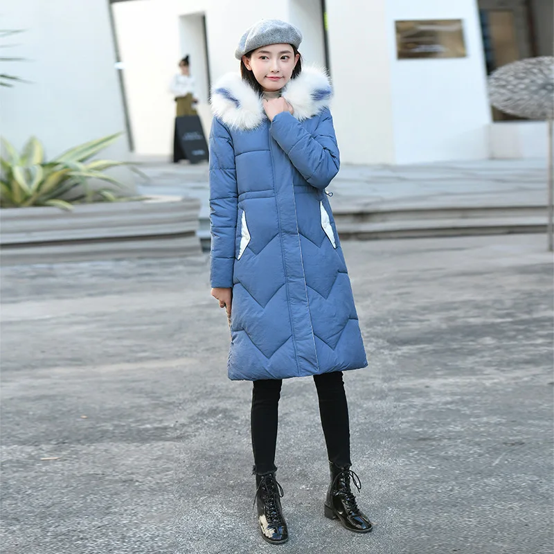 

Down Jacket Cotton-padded Clothes Women's Mid-length 2019 New Style Korean-style Students Loose Winter Coat Korean-style Fashion