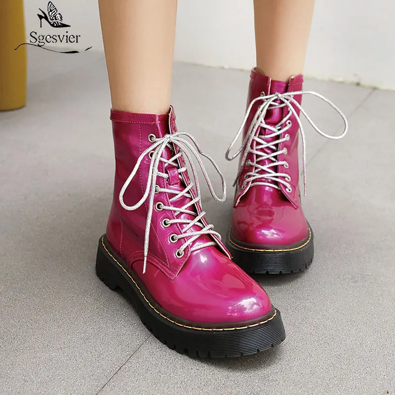 Bottines De Combat Pour Femme - Style Militaire Punk Avec Lacets, Antidérapantes, Pour Randonnée Ou Quotidien