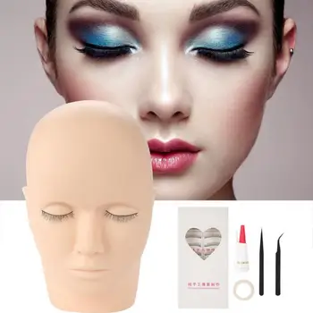 

Silicone Mannequin Training Flat Head Make Up Eye Lashes Practice Eyelash Extensions Kit Tattoo Makeup Beauty Sets
