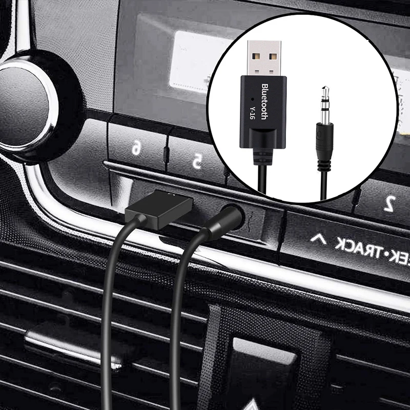 Bluetooth приемник USB аудио приемник Bluetooth 4,2 ключ 3,5 мм AUX Jack беспроводной автомобильный музыкальный передатчик Кабель-адаптер