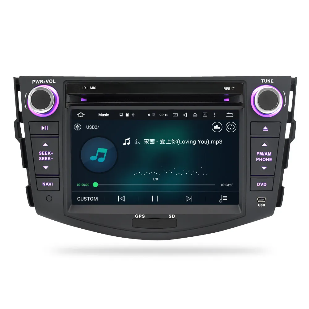 Sale Android 9.0 Car Radio DVD Player Navigation For Toyota RAV4 RAV 4 2007-2011 Auto Audio WIFI GPS Bluetooth Multimedia Stereo 17