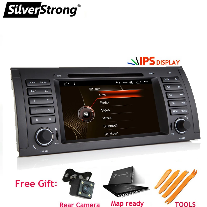 SilverStrong Android9.0 QuadCore 1Din 7 дюймов Автомобильный DVD для BMW E39 E53 X5 автомобильный dvd gps DAB E39 E53 X5 с DSP Navi - Цвет: XJ-E39-8L CAM