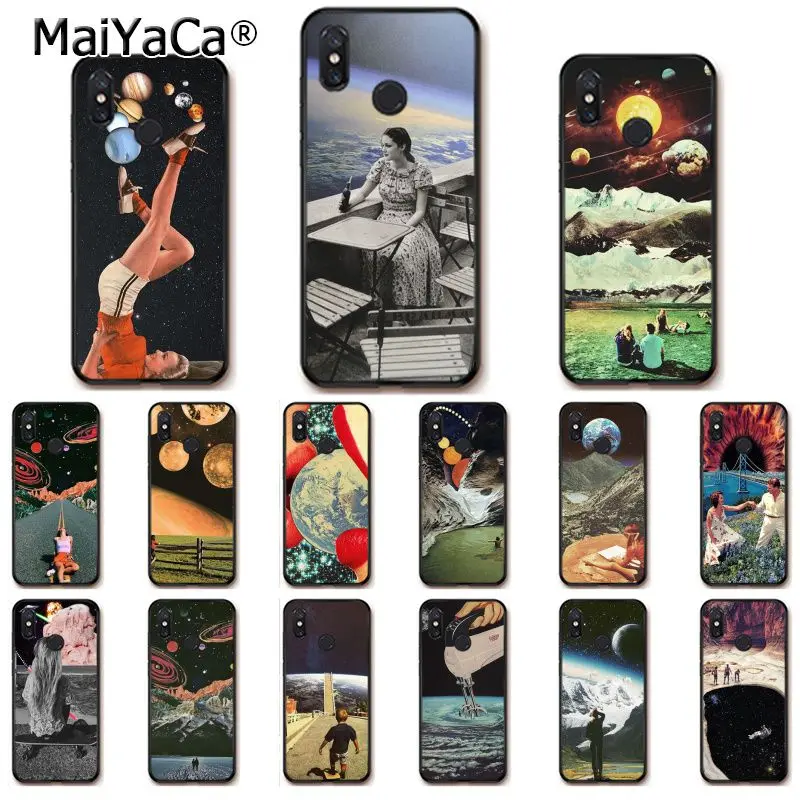 Чехол для телефона MaiYaCa Great Trippy Art aestic Space astronaut Moon Girl Xiaomi mi5 6 A1 A2 Lite Mi9 9SE mi8lite 8explorer F1 |