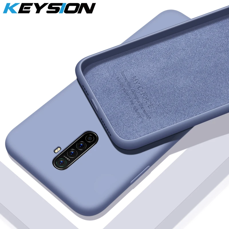 

KEYSION Liquid Silicon Case for Realme X2 Pro XT Q 5 Pro Luxury Soft Rubber Back Phone Cover For OPPO A5 A9 2020 Reno 2 Reno 2 Z