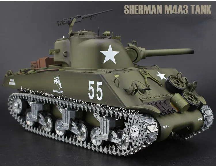 Новинка 6 0 года танк дистанционного управления с инфракрасной битвой США M4A3 SHERMAN