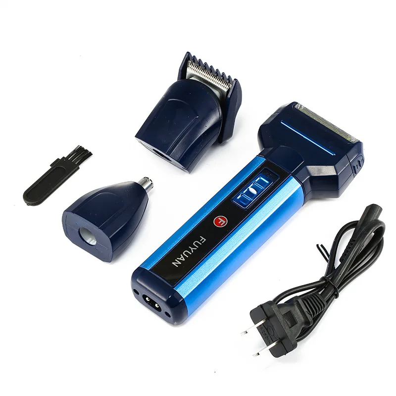 

Factory Currently Available Three-in-One Three Head Shaver-Hairdressing with Nose Hair Trimmer Multi-functional Shaving Knife Se